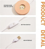 3D Galaxy Crystal Ball LED Night Lamp