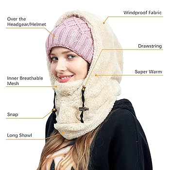 SherpaHood™ 4-in-1 Cozy Woolen Thermal Balaclava Hood Mask
